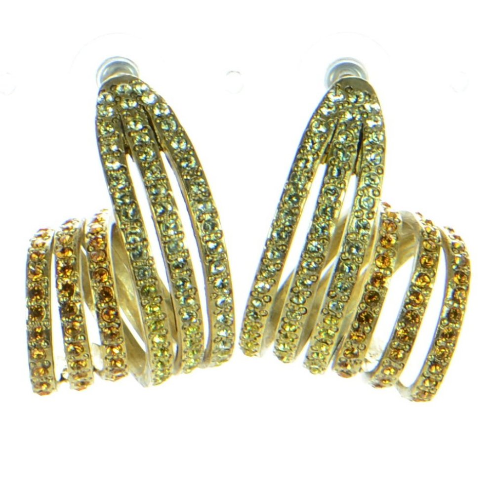 OSCAR DE LA RENTA Crystal Wave Earrings